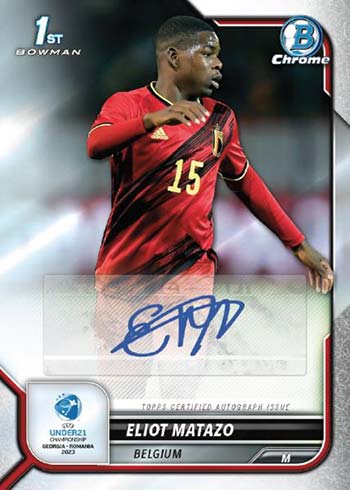 2022 Bowman Chrome Road to UEFA U21 Euros Autographs Eliot Matazo