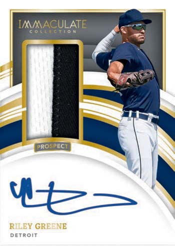 2022 Panini Immaculate Baseball Prospect Patch Autographs Riley Greene