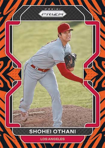 2022 Panini Prizm Baseball Tiger Stripes Prizms Shohei Ohtani