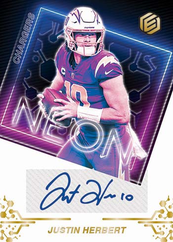 2022 Panini Elements Football Neon Signs Justin Herbert