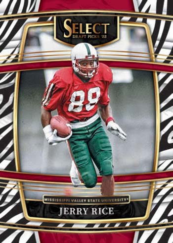 2022 Select Draft Picks Football Zebra Stripes Prizm Jerry Rice