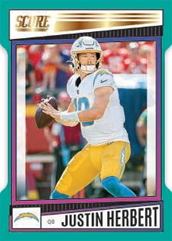 2022 Score Football Die-Cut Justin Herbert