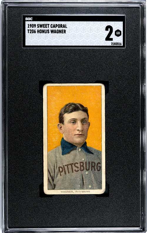 1909-11 T206 Honus Wagner $7.25 million Goldin, August 2022