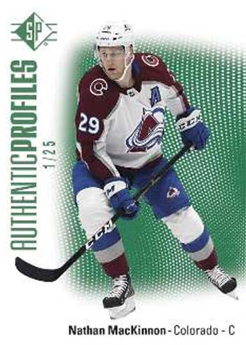 2021-22 SP Hockey Authentic Profiles Green Nathan MacKinnon