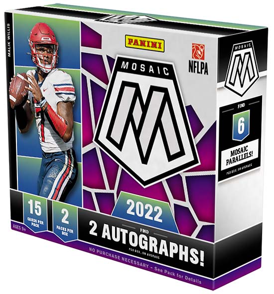 2022 Panini Mosaic Draft Picks Collegiate Football Hobby Box