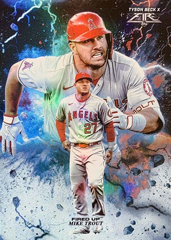 2022 Topps Fire Baseball Fired Up Mike Trout