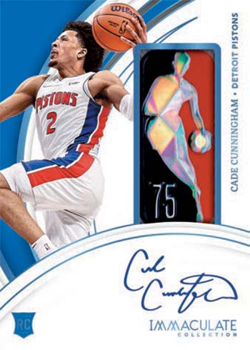 2021-22 Panini Immaculate Basketball Rookie Logoman Autograph Cade Cunningham