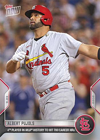 2022 Topps Now Baseball Checklist - 953 Albert Pujols 700 HR