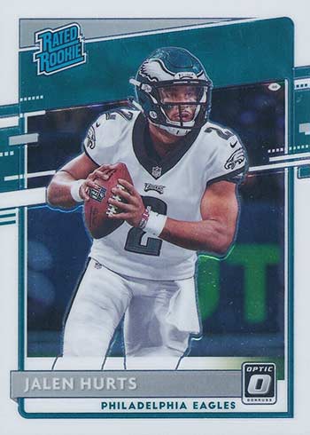 jalen hurts graded rookie card 2020 Panini Legacy #142 Jalen Hurts MGS GRADED 10 Gem Mint Rookie Card EAGLES QB