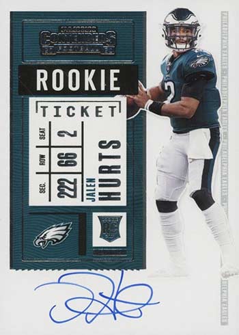 2020 Panini Contenders Jalen Hurts Rookie Card Autograph