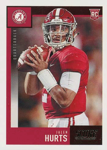 2020 Score Jalen Hurts Rookie Card