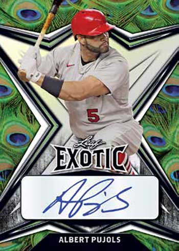 2022 Leaf Exotic Peacock Albert Pujols Autograph