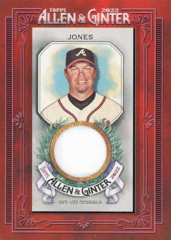 2022 Topps Allen & Ginter Baseball Framed Mini Relics Chipper Jones