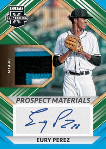 2022 Elite Extra Edition Baseball Prospect Materials Eury Perez