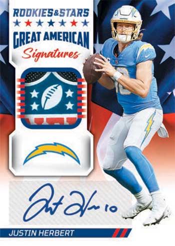 2022 Panini Rookies & Stars Football Great American Signatures Justin Herbert