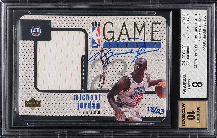 michael jordan upper deck authenticated