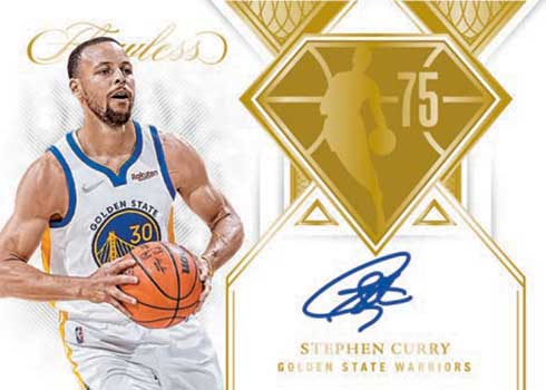 2021-22 Panini Flawless Basketball 75th Anniversary Team Autographs Stephen Curry