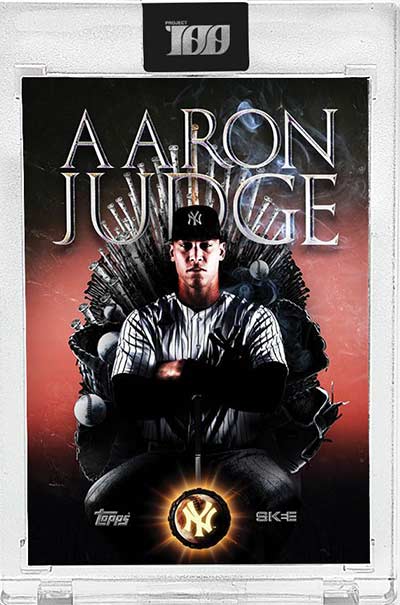 Topps Project100 Card 46 - Aaron Judge by Daniel Jacob Horine