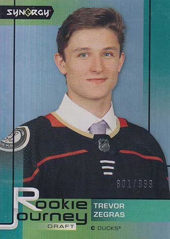 2021-22 Upper Deck Synergy Hockey Rookie Journey Draft Trevor Zegras