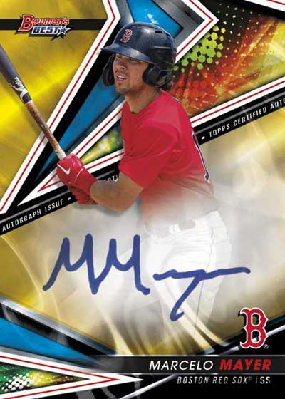 2022 Bowman's Best Baseball Best of 2022 Autographs Gold Refractors Marcelo Mayer