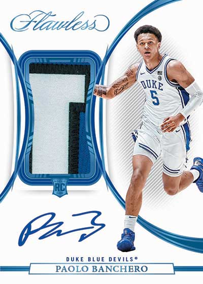 2022 Panini Flawless Collegiate Basketball Rookie Patch Autographs Paolo Banchero