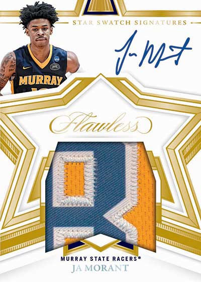 2022 Panini Flawless Collegiate Basketball Star Swatch Signatures Ja Morant