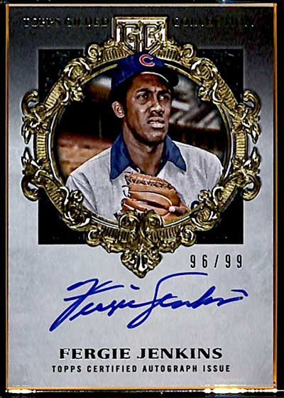 2022 Topps Gilded Collection Baseball Gold Frame Hall of Famer Autographs Fergie Jenkins