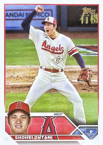 2023 TOPPS #600 SHOHEI OHTANI LOS ANGELES ANGELS BASEBALL OFFICIAL TRADING CARD OF MLB