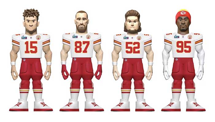 Kansas City Chiefs Funko Gold Super Bowl LVII Figures Details