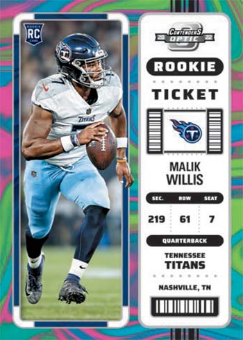 2022 Panini Contenders Optic Football Neon Marble Malik Willis