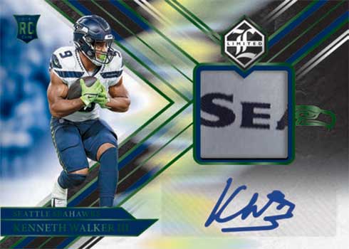 2022 Panini Limited Football Rookie Patch Autographs Emerald Kenneth Walker