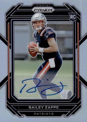 2022 Panini Prizm Football Rookie Atuographs Bailey Zappe