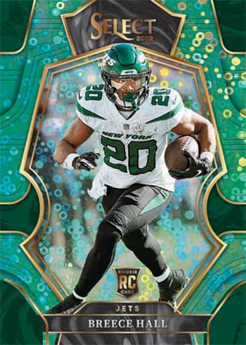 2022 Panini Select Football Green Disco Prizms Breece Hall