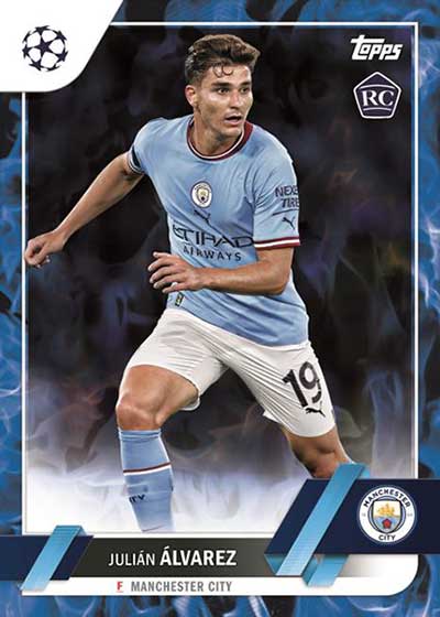 2022-23 Topps UEFA Club Collections Blue Inferno Foil Julian Alvarez