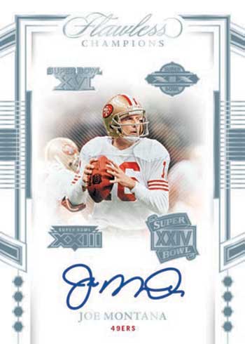 2022 Panini Flawless Football 4x Champions Joe Montana