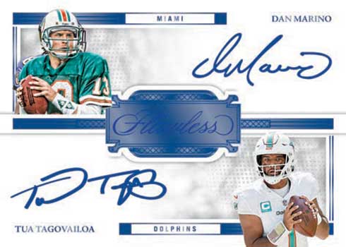2022 Panini Flawless Football Dual Autographs Dan Marino Tua Tagovailoa