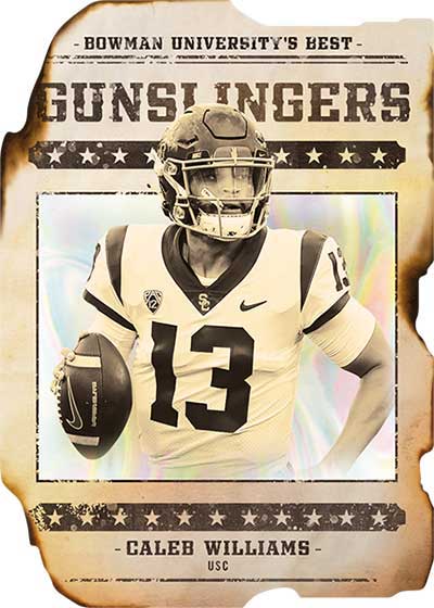 2022 Bowman's Best University Football Gunslingers Caleb Williams