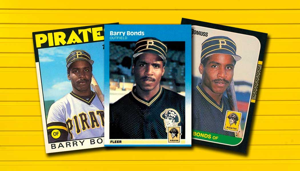 rare barry bonds cards 1987 Topps Barry Bonds #320 and Spike Owens #591