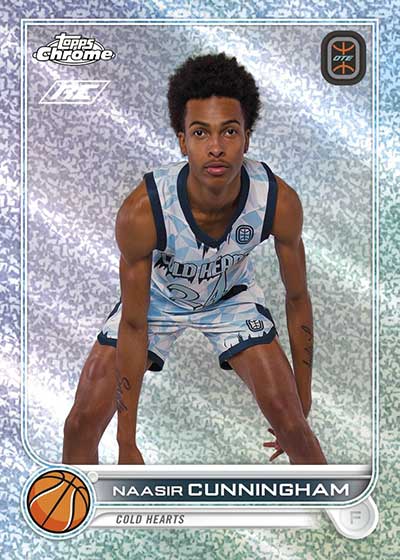 2022 Topps Chrome Overtime Elite Basketball Mini Diamond Refractors Naasir Cunningham