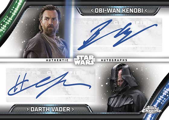 2023 Topps Star Wars Chrome Dual Autograph Ewan McGregor Hayden Christensen