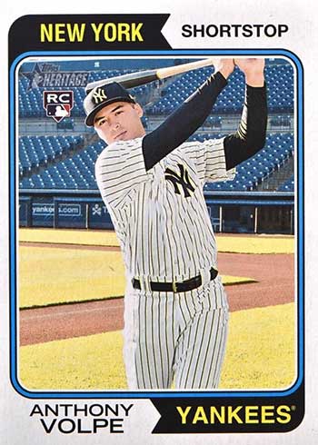 2023 Topps Heritage Baseball Variations - Anthony Volpe Rookie Short Print