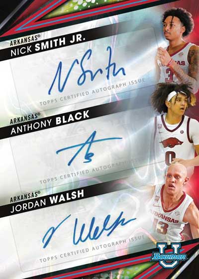2022-23 Bowman's Best University Basketball Triple Autographs
