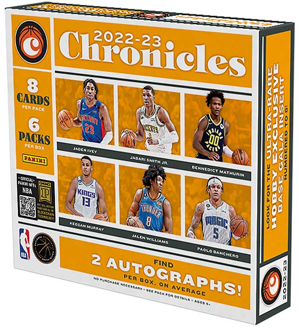 202223 Panini Chronicles Basketball Checklist, Box Info, Details