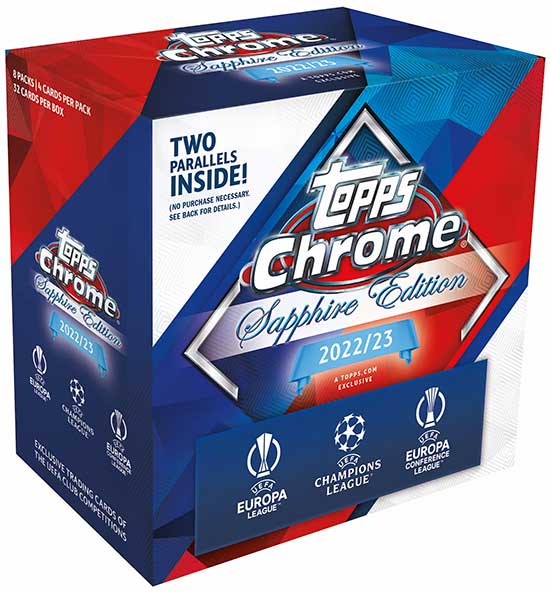 2022-23 Topps Chrome Sapphire UEFA Checklist, Box Info, Details