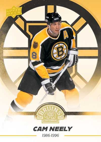 2023-24 Upper Deck Boston Bruins Centennial Hockey Yellow Cam Neely