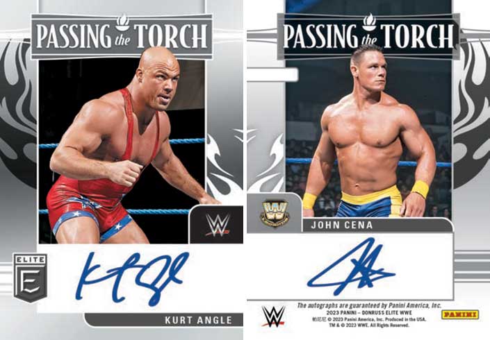2023 Donruss Elite WWE Passing the Torch Kurt Angle John Cena
