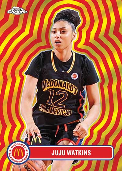 2023 Topps Chrome McDonald's ALl-American Basketball Red 'n' Gold Vibrations Juju Watkins
