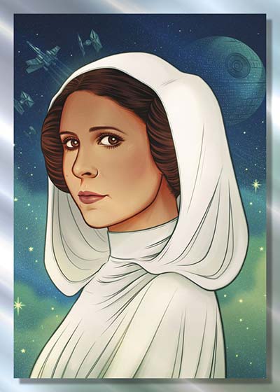2023 Topps Chrome Star Wars Galaxy Women of Star Wars Princess Leia