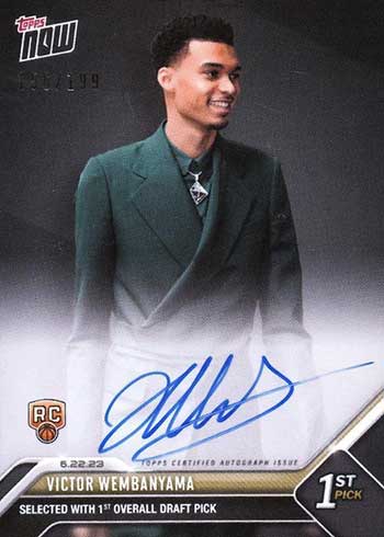 2023 Topps Now Basketball Victor Wembanyama Autograph