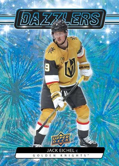 2023-24 Upper Deck Series 2 Hockey Dazzlers Blue Jack Eichel